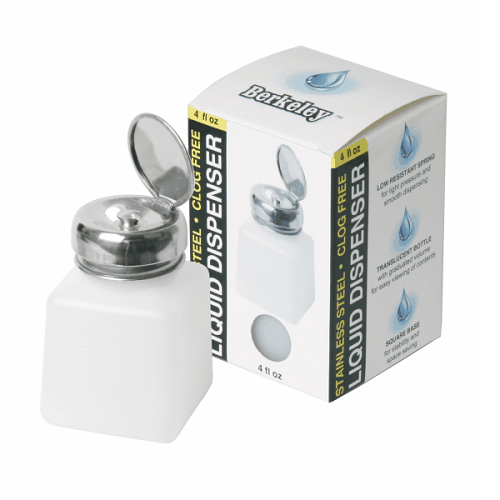 Plastic Solvent Pump Dispenser 4oz - Clear