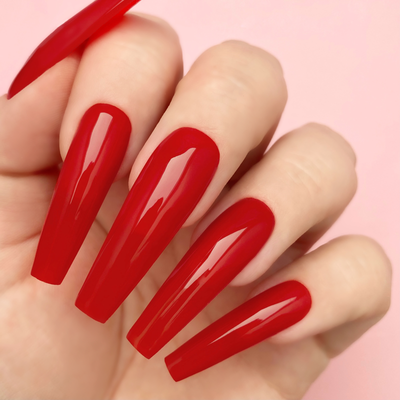 Swatch of G5031 Red Flags Gel Polish All-in-One by Kiara Sky