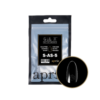 Sculpted Short Almond 2.0 Refill Tips Size #5 By Apres 