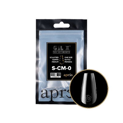 Sculpted Medium Coffin 2.0 Refill Tips Size #0 By Apres