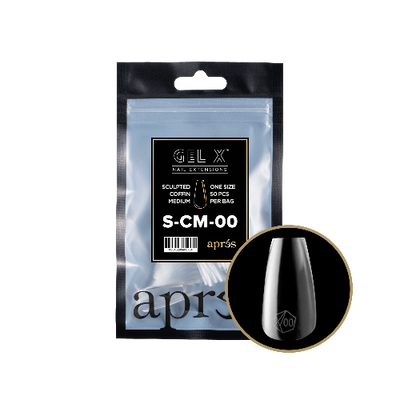 Sculpted Medium Coffin 2.0 Refill Tips Size #00 By Apres