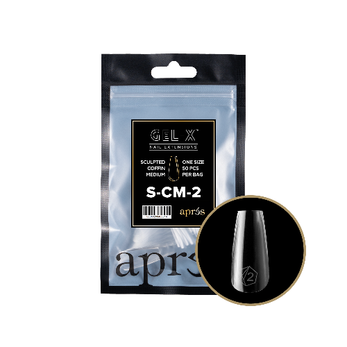 Sculpted Medium Coffin 2.0 Refill Tips Size #2 By Apres