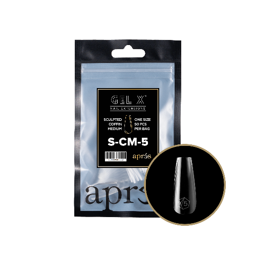 Sculpted Medium Coffin 2.0 Refill Tips Size #5 By Apres