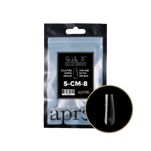 Sculpted Medium Coffin 2.0 Refill Tips Size #8 By Apres