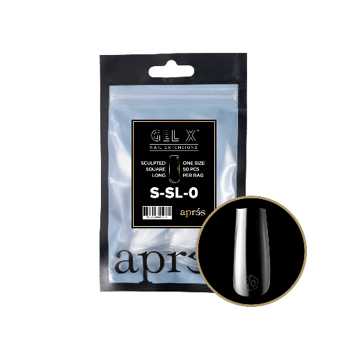 Natural Long Square 2.0 Refill Tips Size #0 By Apres
