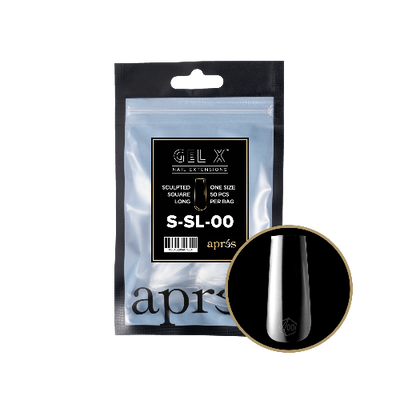 Natural Long Square 2.0 Refill Tips Size #00 By Apres