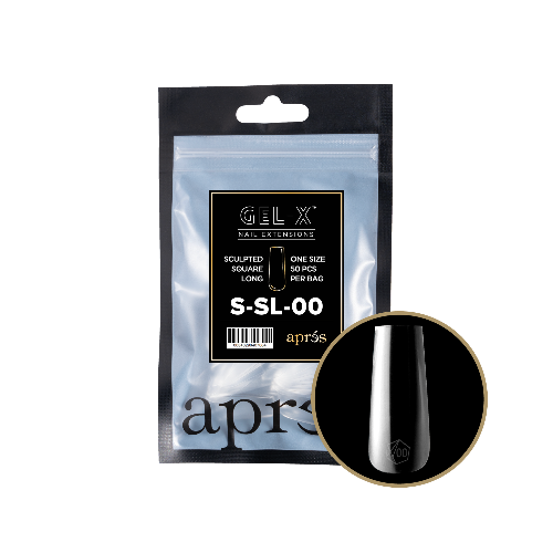 Natural Long Square 2.0 Refill Tips Size #00 By Apres