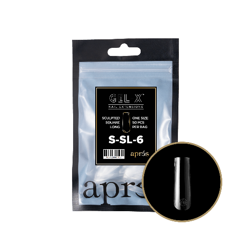 Natural Long Square 2.0 Refill Tips Size #6 By Apres