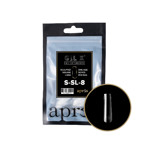 Natural Long Square 2.0 Refill Tips Size #8 By Apres