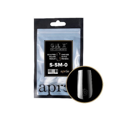 Sculpted Medium Square 2.0 Refill Tips Size #0 By Apres