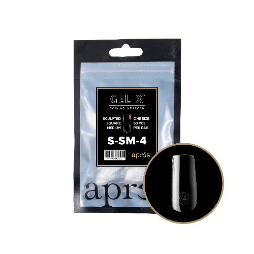 Sculpted Medium Square 2.0 Refill Tips Size #4 By Apres