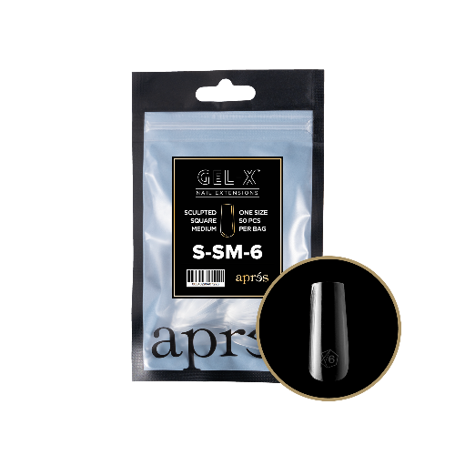 Sculpted Medium Square 2.0 Refill Tips Size #6 By Apres