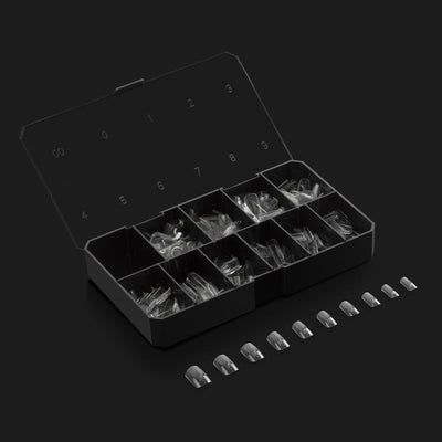 Premade Tip Box of Sculpted Short Square Tips By Apres