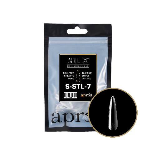Sculpted Long Stiletto 2.0 Refill Tips Size #7 By Apres