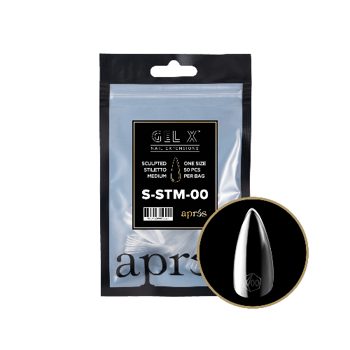 Sculpted Medium Stiletto 2.0 Refill Tips Size #00 By Apres