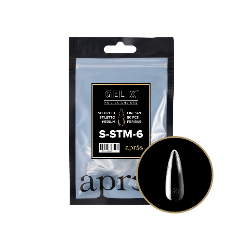 Sculpted Medium Stiletto 2.0 Refill Tips Size #6 By Apres