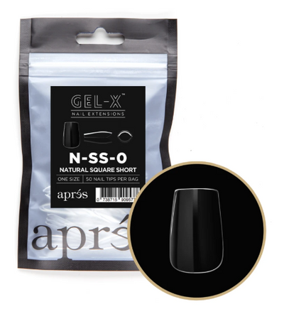Natural Short Square 2.0 Refill Tips Size #0 By Apres