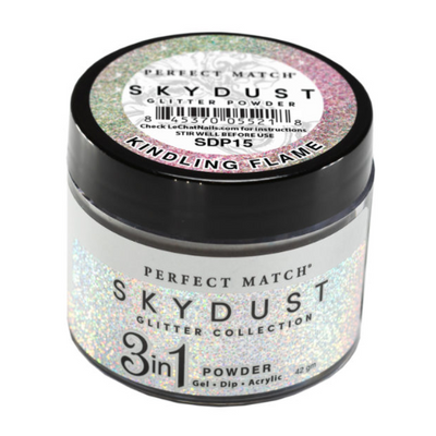 Perfect Match Sky Dust Glitter 3in1 Powder - SDP15 Kindling Flame