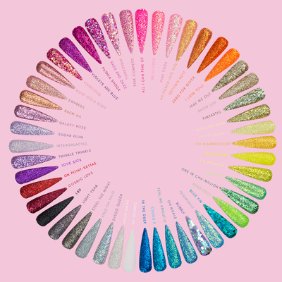 Swatch of Sprinkle On Master Collection 96 Colors by Kiara Sky