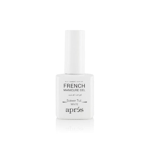 AB-130 Subway Tile White French Manicure Gel Ombre By Apres