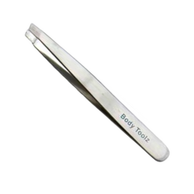 Body Toolz - Silver Slant Tweezer (0107)