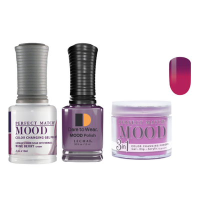 049 Wine Berry Perfect Match Mood Trio by Lechat