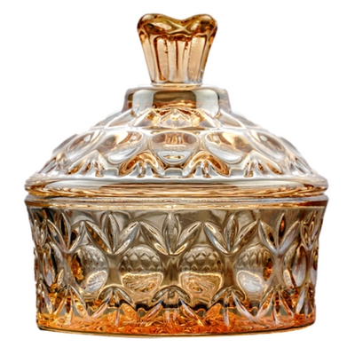 Luxury Glass Jar with Lid - Champagne