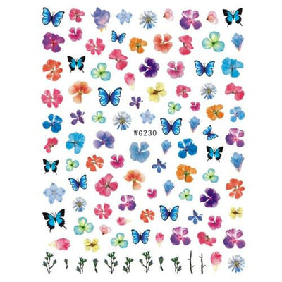 Nail Decal Sticker Butterflies - WG230