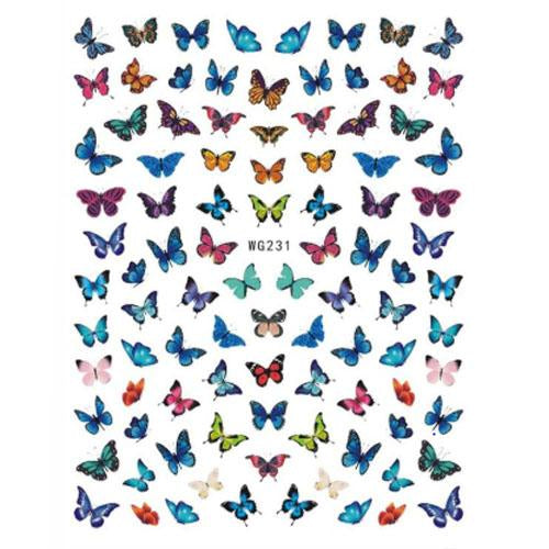 Nail Decal Sticker Butterflies - WG231