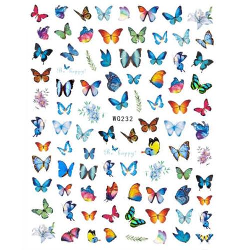 Nail Decal Sticker Butterflies - WG232