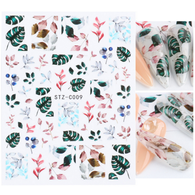 Nail Art Stickers Flower - C009