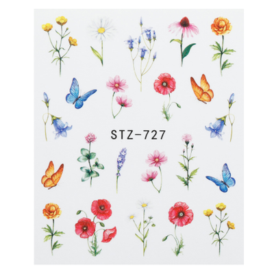 Nail Art Water Decal Flowers - 727