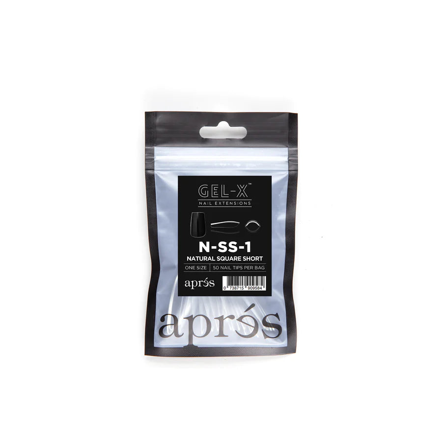 Natural Short Square 2.0 Refill Tips Size #1 By Apres