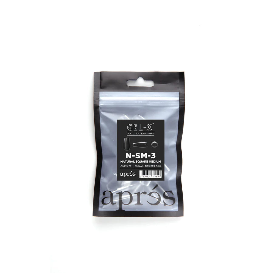 Natural Medium Square 2.0 Refill Tips Size #5 By Apres