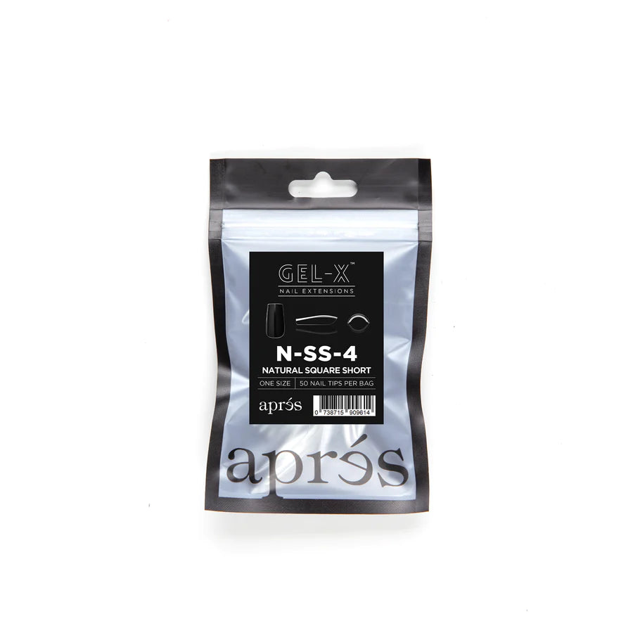Natural Short Square 2.0 Refill Tips Size #4 By Apres