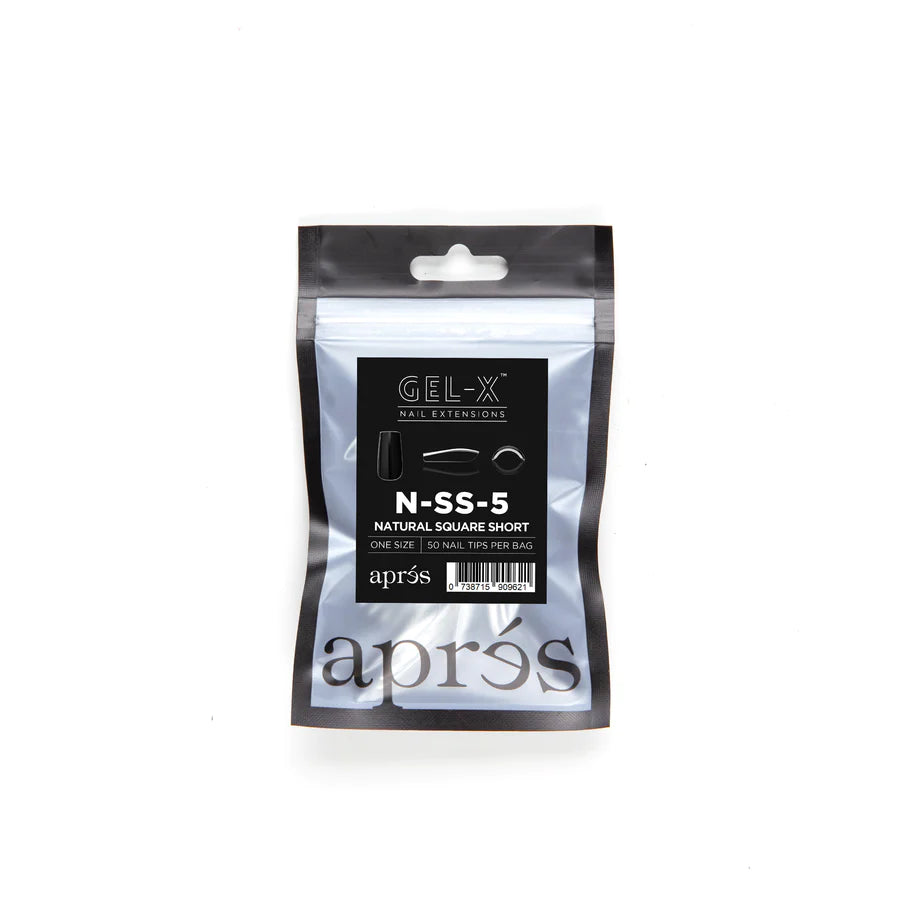 Natural Short Square 2.0 Refill Tips Size #5 By Apres