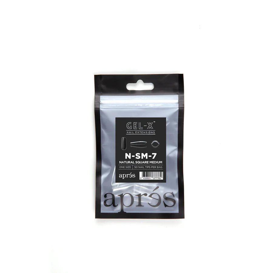 Natural Medium Square 2.0 Refill Tips Size #9 By Apres