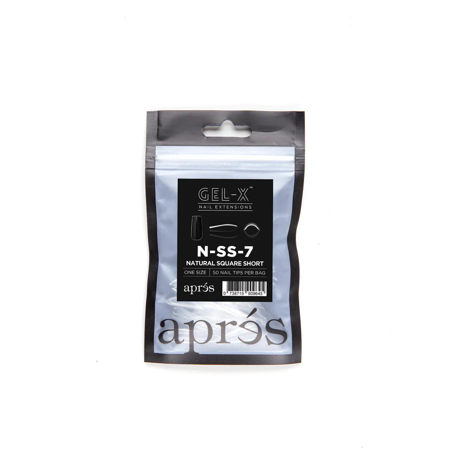 Natural Short Square 2.0 Refill Tips Size #7 By Apres