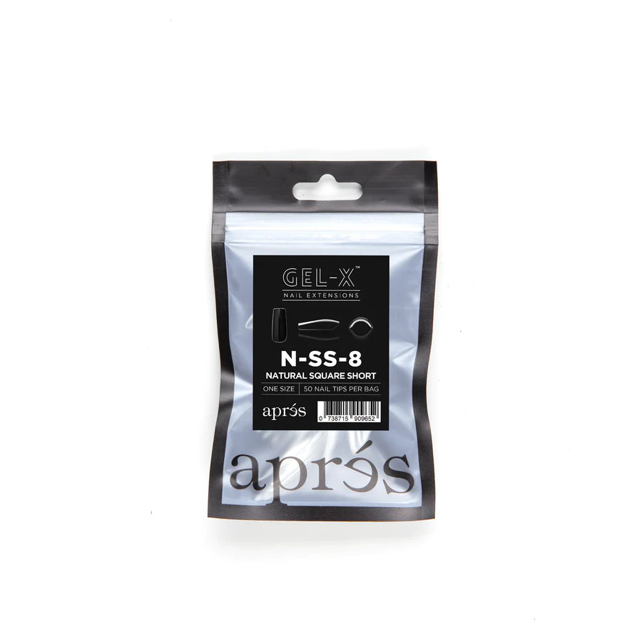 Natural Short Square 2.0 Refill Tips Size #8 By Apres