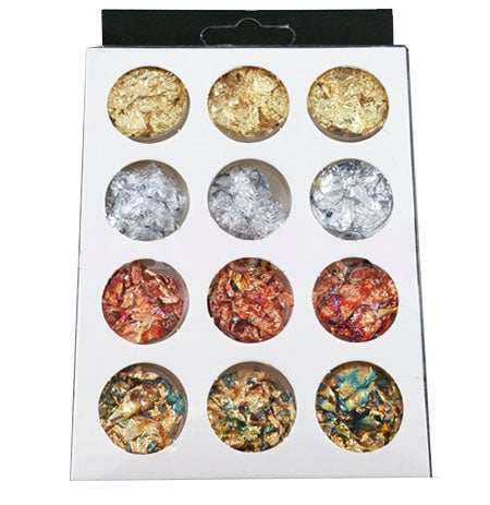 Nail Art Foil Assorted Flakes 12pc
