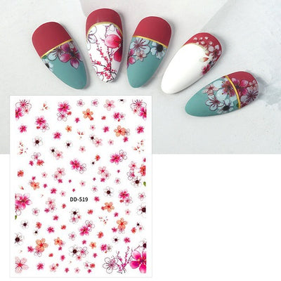 Nail Decal Sticker Flowers - DD519