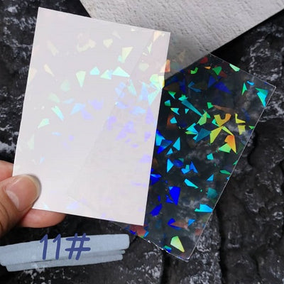 Nail Art Transparent Holographic  Sticker - Shattered Glass