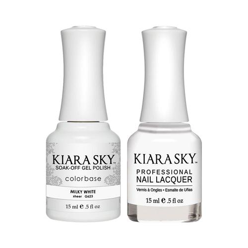 623 Milky White Classic Gel & Polish Duo by Kiara Sky