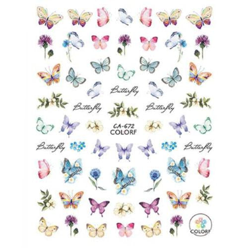 Nail Decal Sticker Butterflies - CA672