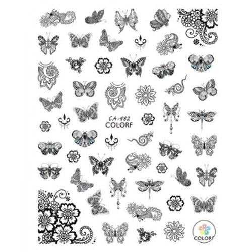 Nail Decal Sticker Butterflies - CA482