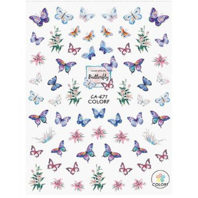 Nail Decal Sticker Butterflies - CA671