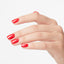 hands wearing L64 Cajun Shrimp Gel Polish by OPI