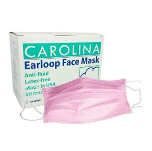 Carolina Cotton Face Mask 50pc USA - Pink