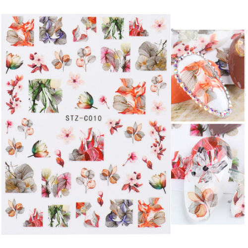 Nail Art Stickers Flower - C010