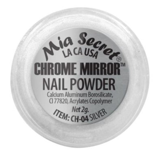 Silver 04 Chrome Mirror Nail Art Powder By Mia Secret